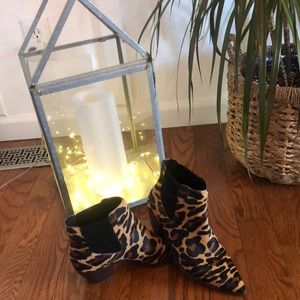 Sole society Calf hair animal print boots